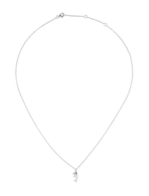 Necklace 14K Sapphire Dolphin Pendant Necklace