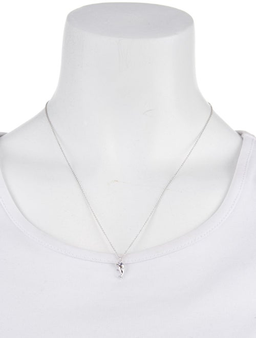 Necklace 14K Sapphire Dolphin Pendant Necklace