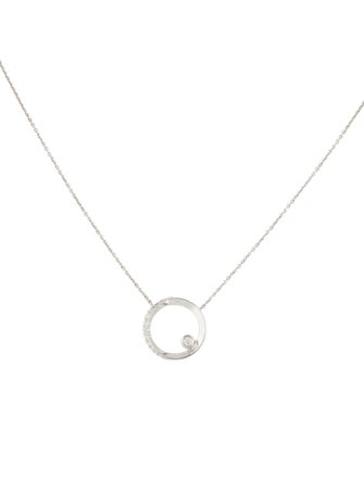 Necklace 18K Diamond Circle Pendant
