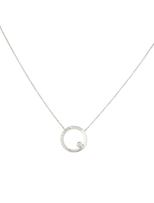 Necklace 18K Diamond Circle Pendant