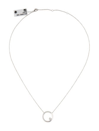 Necklace 18K Diamond Circle Pendant