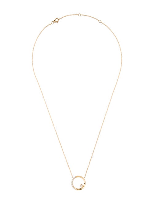 Necklace 18K Diamond Circle Pendant Necklace