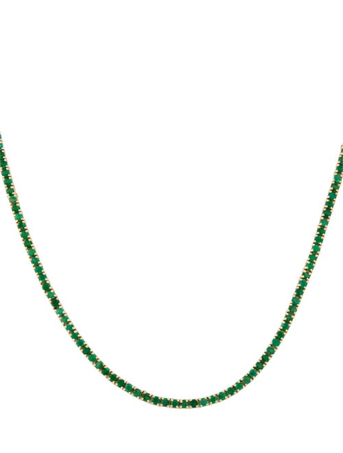 Necklace 14K Emerald Adjustable Choker Necklace