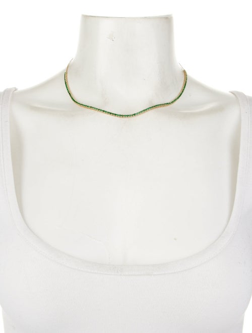 Necklace 14K Emerald Adjustable Choker Necklace