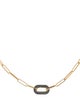Necklace 14K Mother of Pearl Paperclip Link chainNecklace