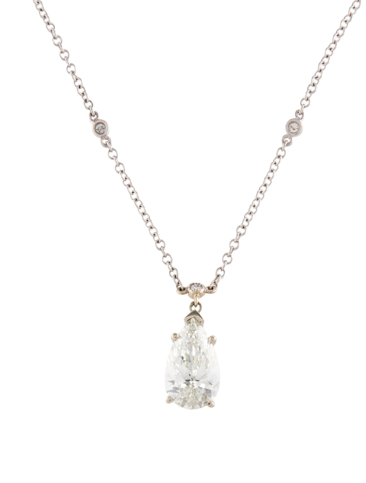 Necklace 18K 4.50ct Lab-Grown Diamond Pendant Necklace