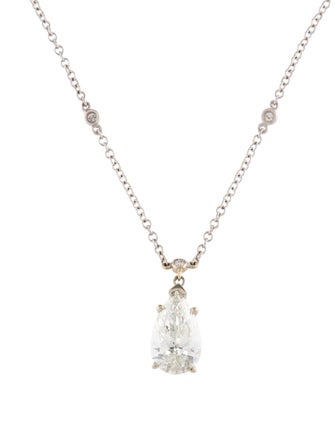 Necklace 18K 4.50ct Lab-Grown Diamond Pendant Necklace