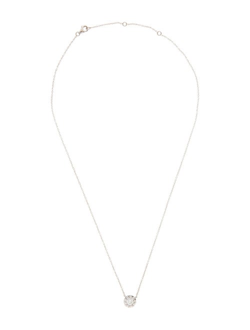 Necklace 14K Diamond Cluster Pendant Necklace