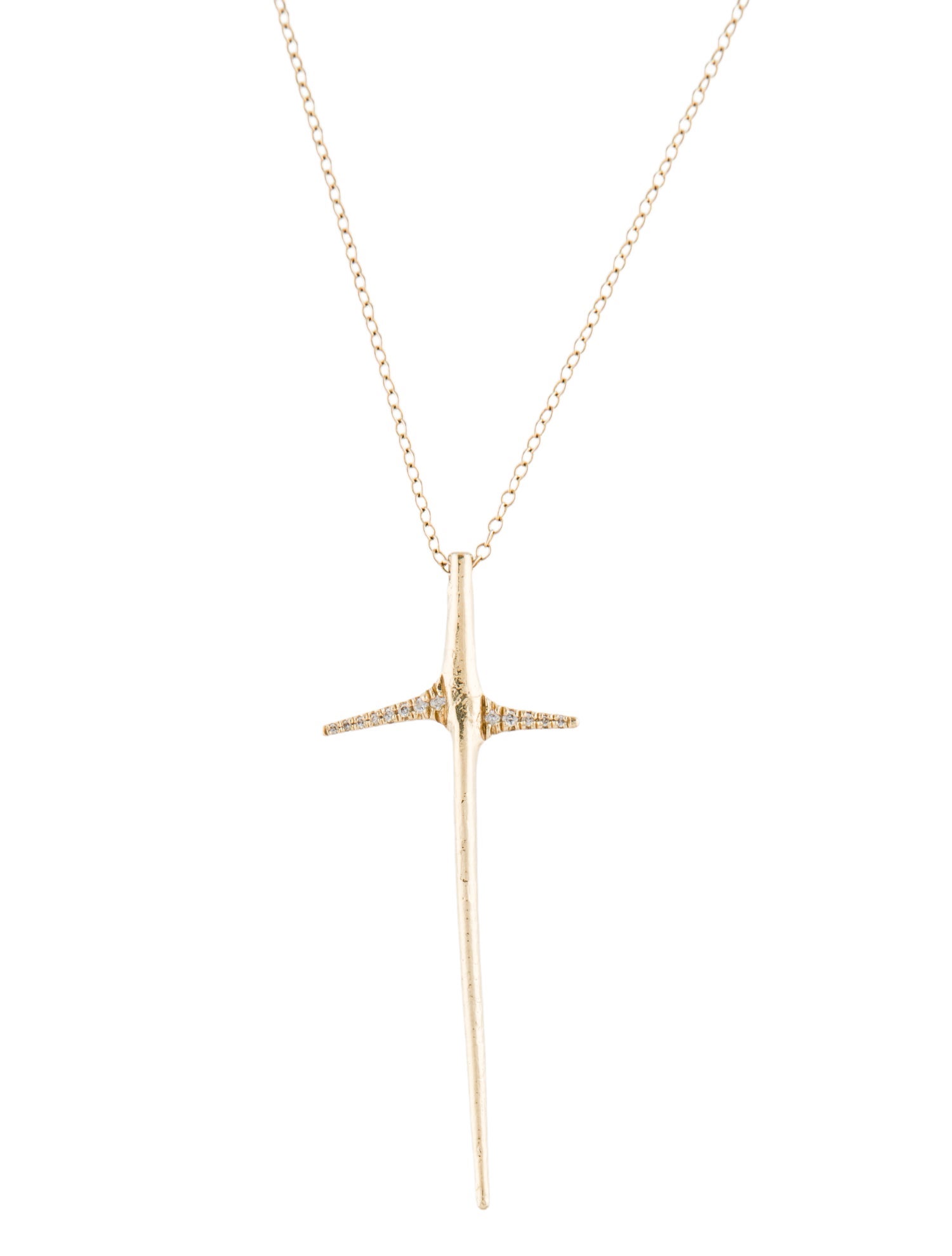Necklace 14K Diamond Cross Pendant