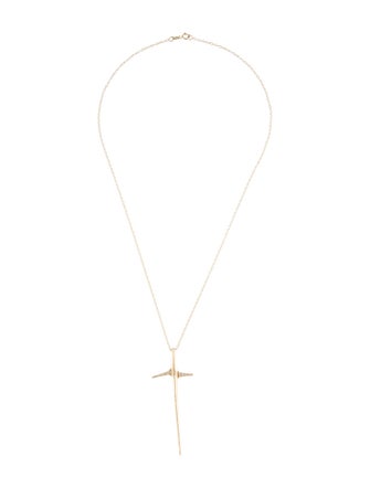 Necklace 14K Diamond Cross Pendant Necklace