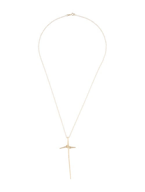 Necklace 14K Diamond Cross Pendant Necklace