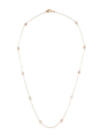 Necklace 14K 1.10ctw Diamond Station Necklace
