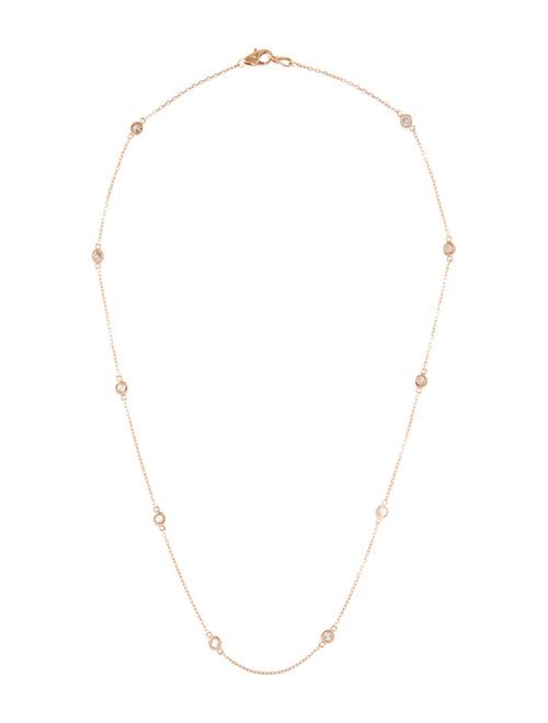 Necklace 14K 1.10ctw Diamond Station Necklace