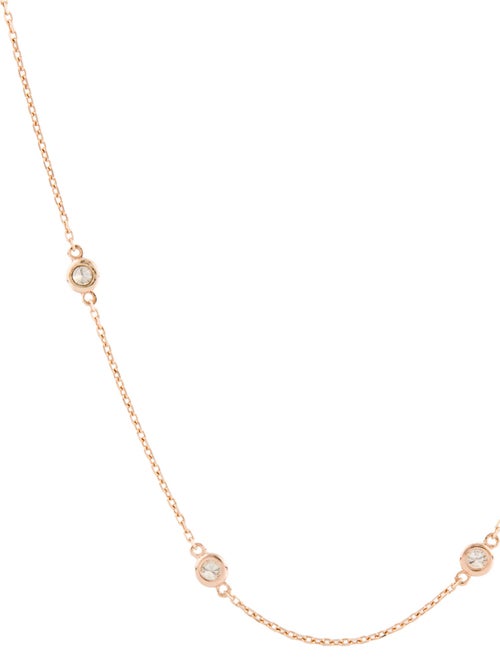 Necklace 14K 1.10ctw Diamond Station Necklace