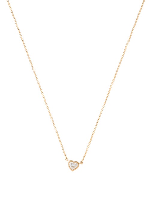 Necklace 18K Diamond Heart Pendant Necklace