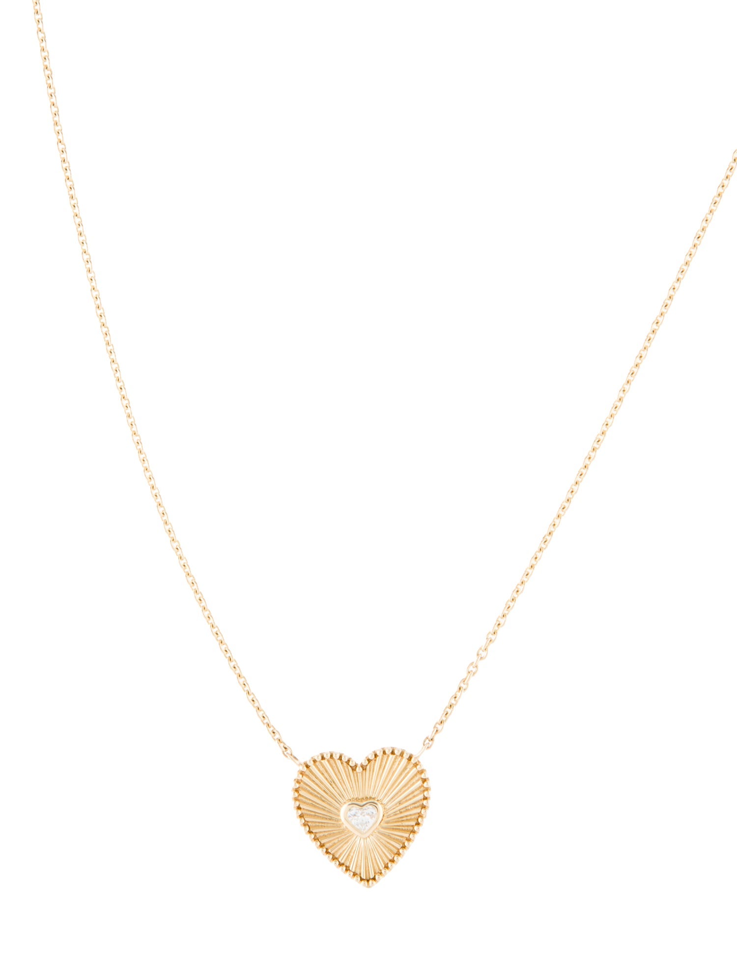 Necklace 14K Diamond Heart Pendant