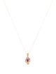 Necklace 14K Amethyst & Diamond Pendant Necklace