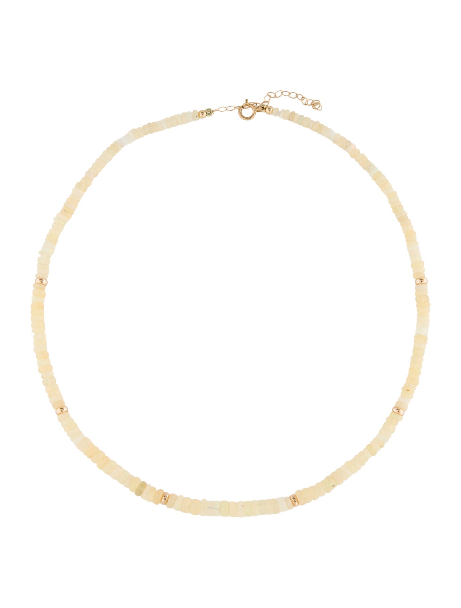 Necklace 14K Graduated Opal Bead Necklace