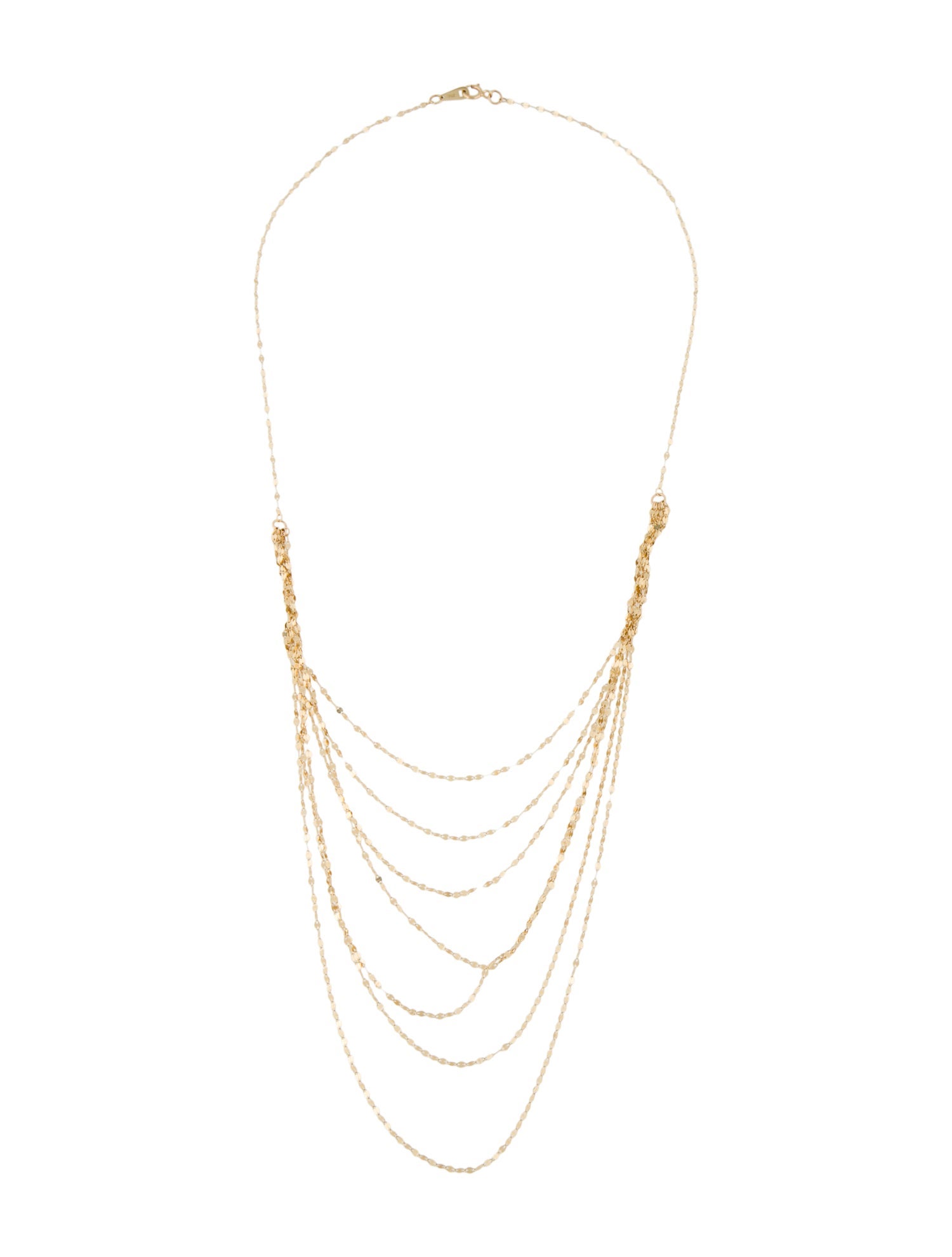 Necklace 14K Mirror Multi-Layered Chain