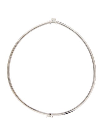 Necklace 14K 1.07ct Diamond Solitaire Collar Necklace