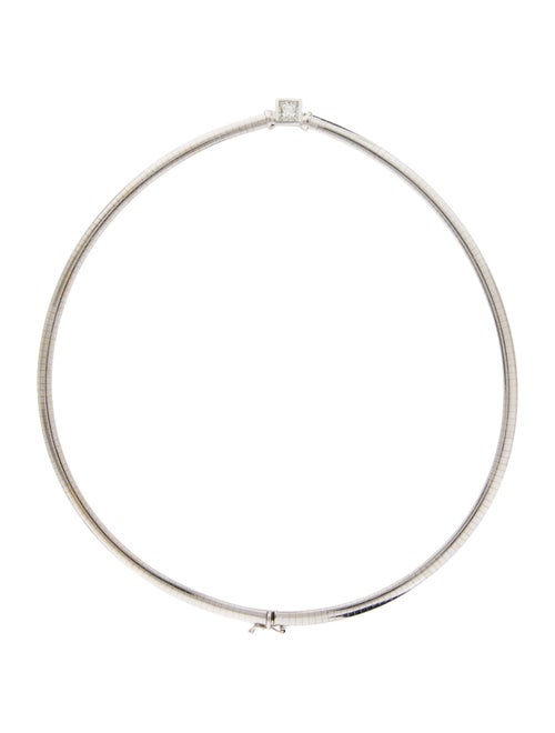 Necklace 14K 1.07ct Diamond Solitaire Collar Necklace