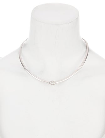 Necklace 14K 1.07ct Diamond Solitaire Collar Necklace