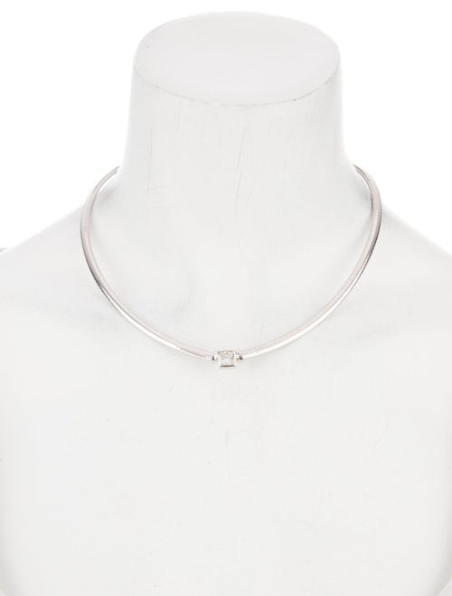 Necklace 14K 1.07ct Diamond Solitaire Collar Necklace