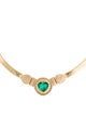 Necklace 18K 4.26ct Emerald & Diamond Collar Necklace