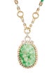 Necklace 14K Jadeite & Diamond Pendant Necklace
