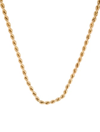 Necklace 14K Rope Chain Necklace