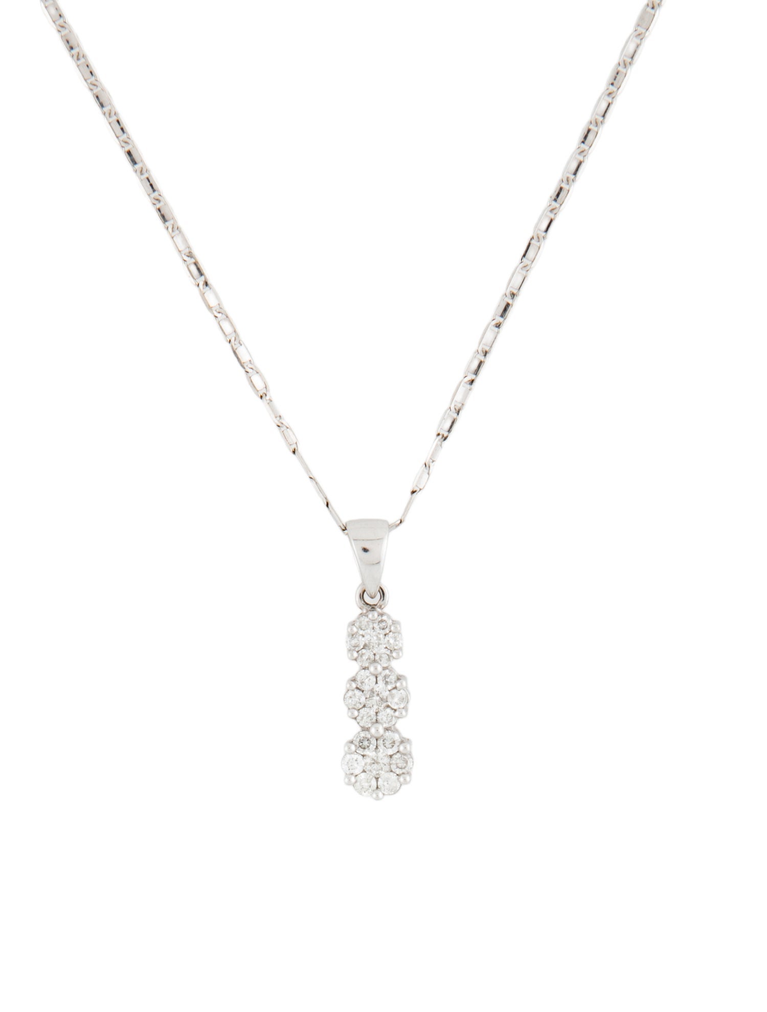 Necklace 14K Diamond Pendant w/ 18K Chain