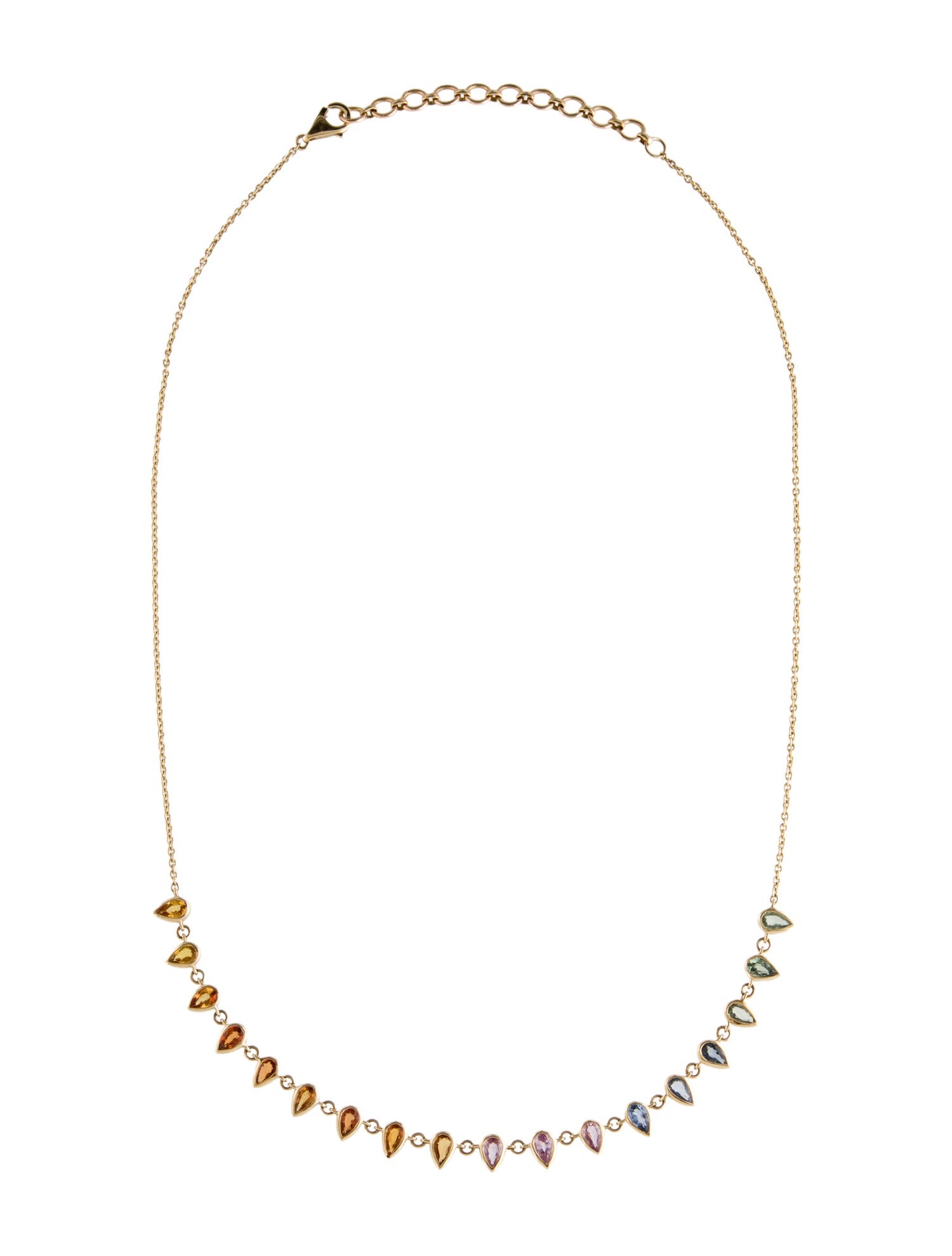 Necklace 14K 3.42ctw Sapphire Collar Necklace