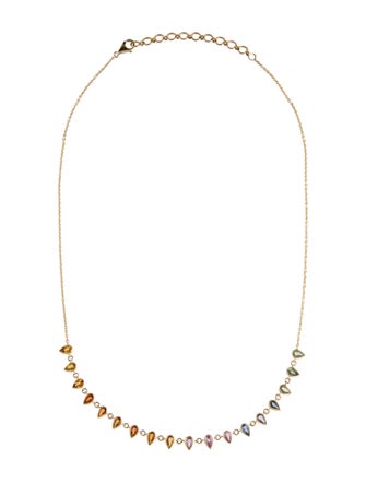 Necklace 14K 3.42ctw Sapphire Collar Necklace