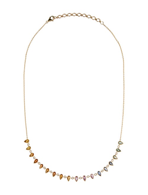 Necklace 14K 3.42ctw Sapphire Collar Necklace