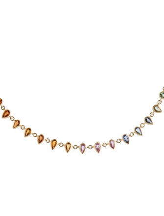 Necklace 14K 3.42ctw Sapphire Collar Necklace
