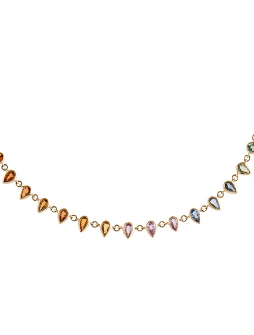 Necklace 14K 3.42ctw Sapphire Collar Necklace