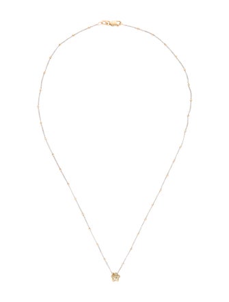 Necklace 14K Diamond Floral Pendant Necklace