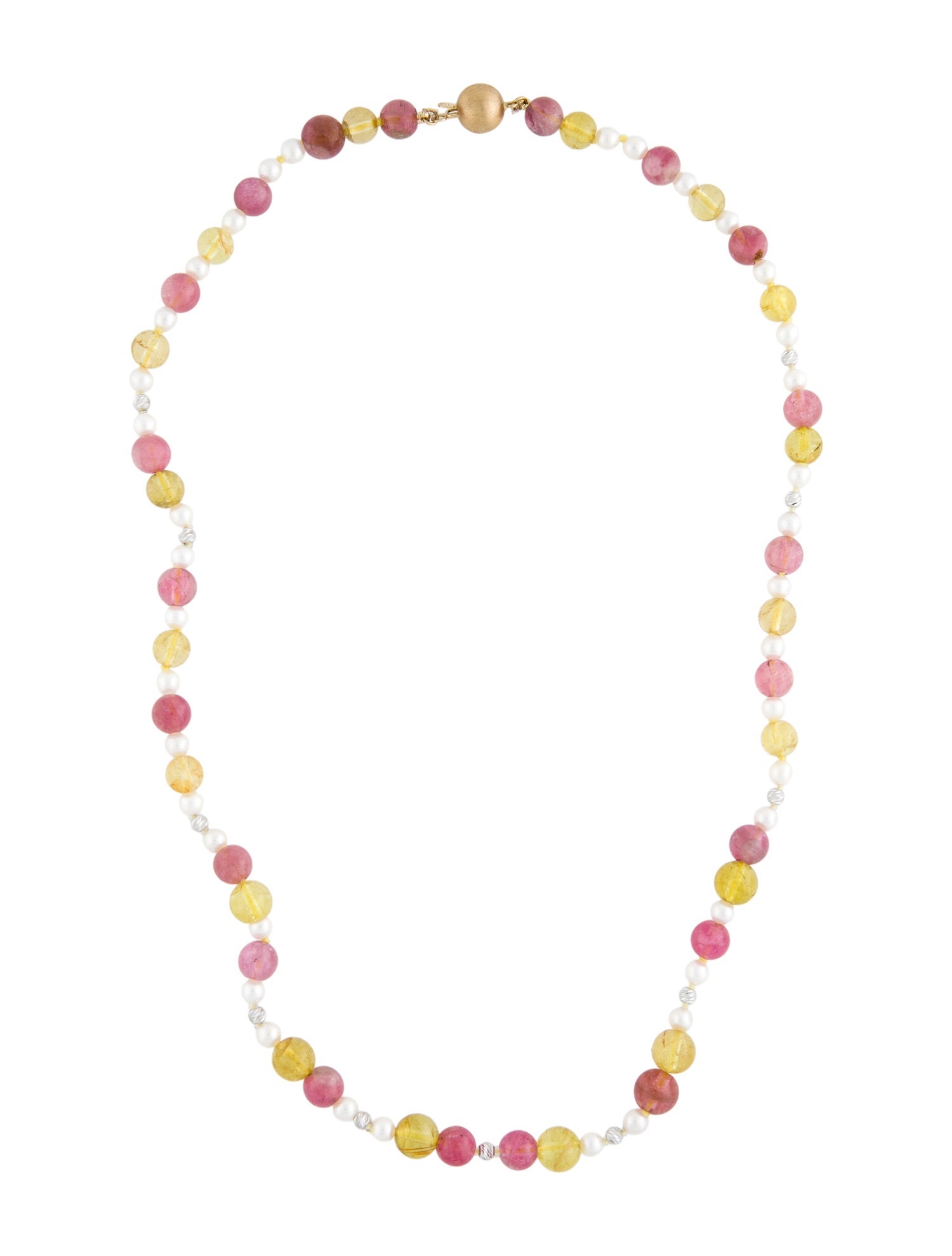 Necklace Tourmaline & Pearl Bead