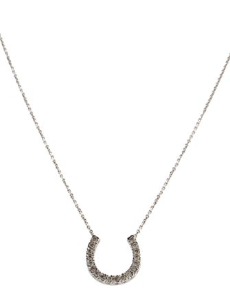 Necklace 14K Diamond Horseshoe Pendant Necklace