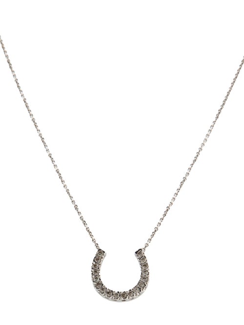 Necklace 14K Diamond Horseshoe Pendant Necklace