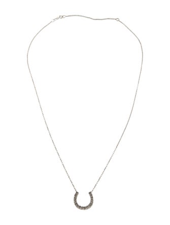 Necklace 14K Diamond Horseshoe Pendant Necklace
