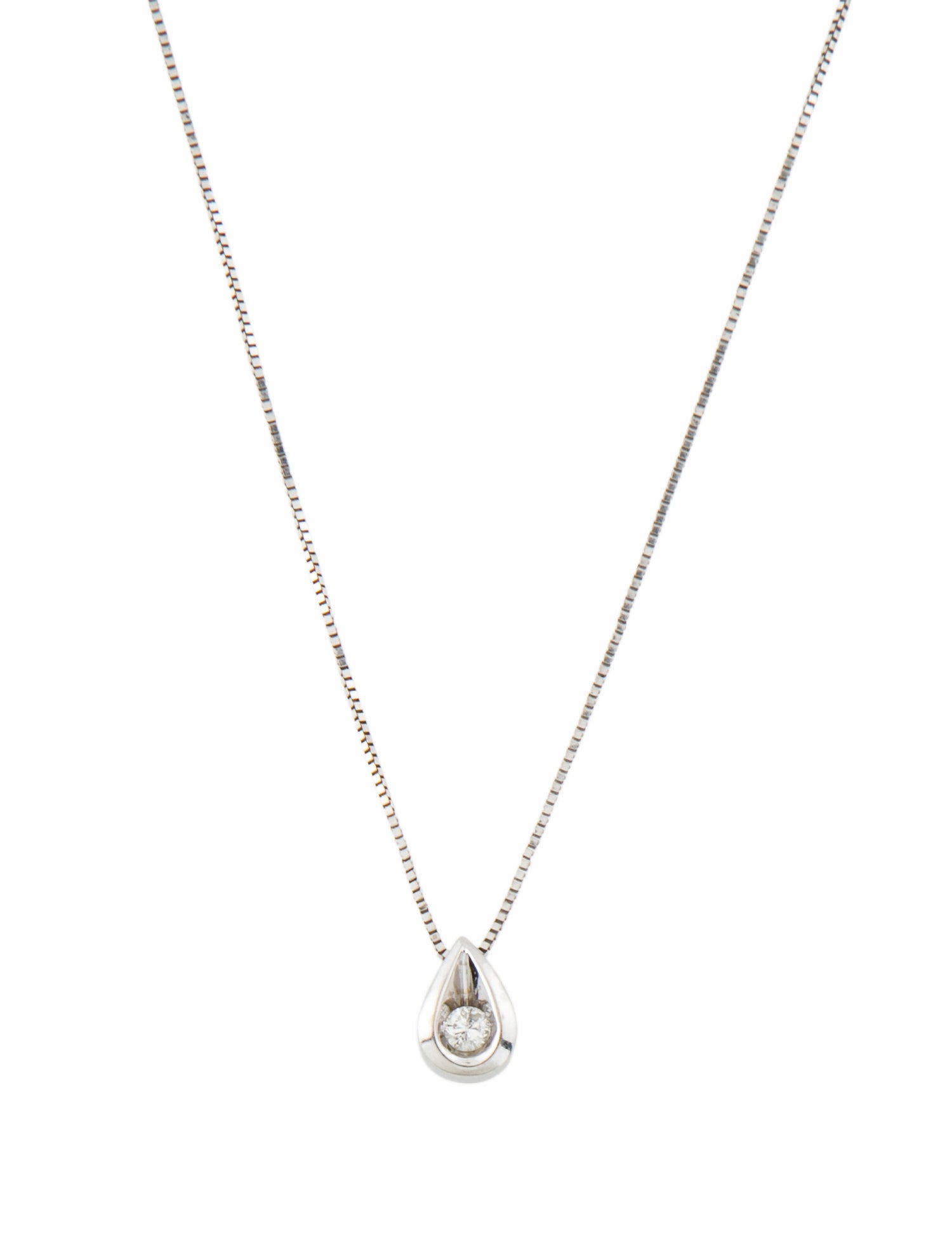 Necklace 14K Diamond Teardrop Pendant
