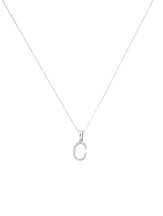 Necklace 14K Diamond Initial 'C' Pendant Necklace