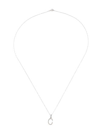 Necklace 14K Diamond Initial 'C' Pendant Necklace