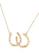 Necklace 14K Diamond Horseshoe Pendant Necklace