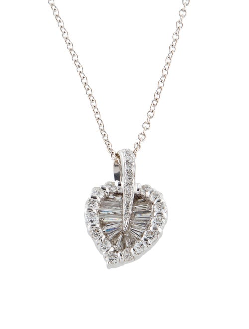 Necklace 18K 1.50ctw Diamond Leaf Pendant w/14K Chain