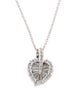 Necklace 18K 1.50ctw Diamond Leaf Pendant w/14K Chain
