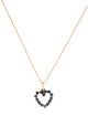 Necklace 14K Sapphire Heart Pendant Necklace