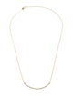 Necklace 14K Curved Diamond Pendant Necklace