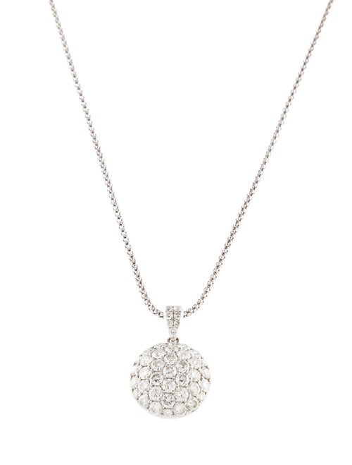 Necklace 18K 2.75ctw Diamond Dome Pendant Necklace